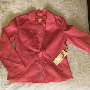 Ruby and Bloom pink cotton blazer NWT